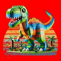 Play! Featuring Dinosaurs Bricks New Santa Hat thumb 1