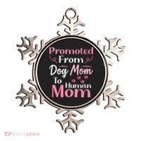 Promoted From Dog Mom To Human Mom MotherS Day Ornament thumb 0