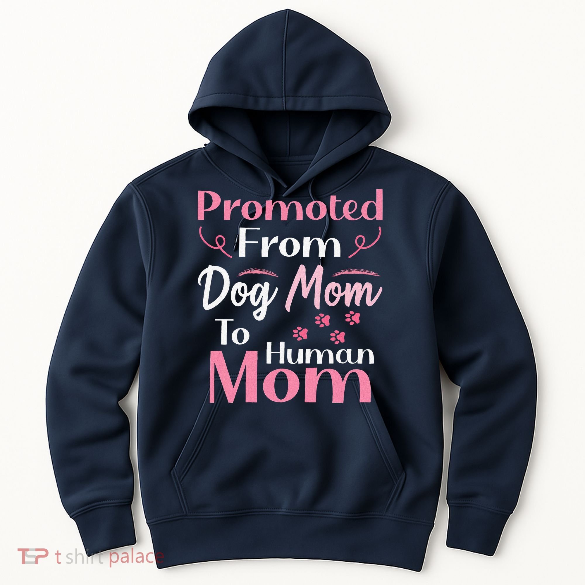 Promoted From Dog Mom To Human Mom MotherS Day Hoodie