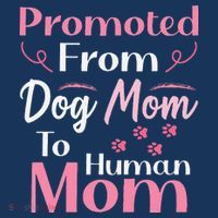 Promoted From Dog Mom To Human Mom MotherS Day Long Sleeve Shirt thumb 2
