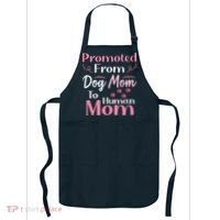 Promoted From Dog Mom To Human Mom MotherS Day Apron thumb 0