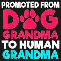 Promoted From Dog Grandma To Human Grandma Family Mother T-Shirt thumb 7