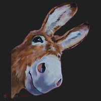Peachbruh Funny Donkey Art Donkey Head Smile Eagerly Donkey Women's Sweatshirt thumb 2