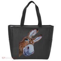 Peachbruh Funny Donkey Art Donkey Head Smile Eagerly Donkey Tote Bag thumb 0