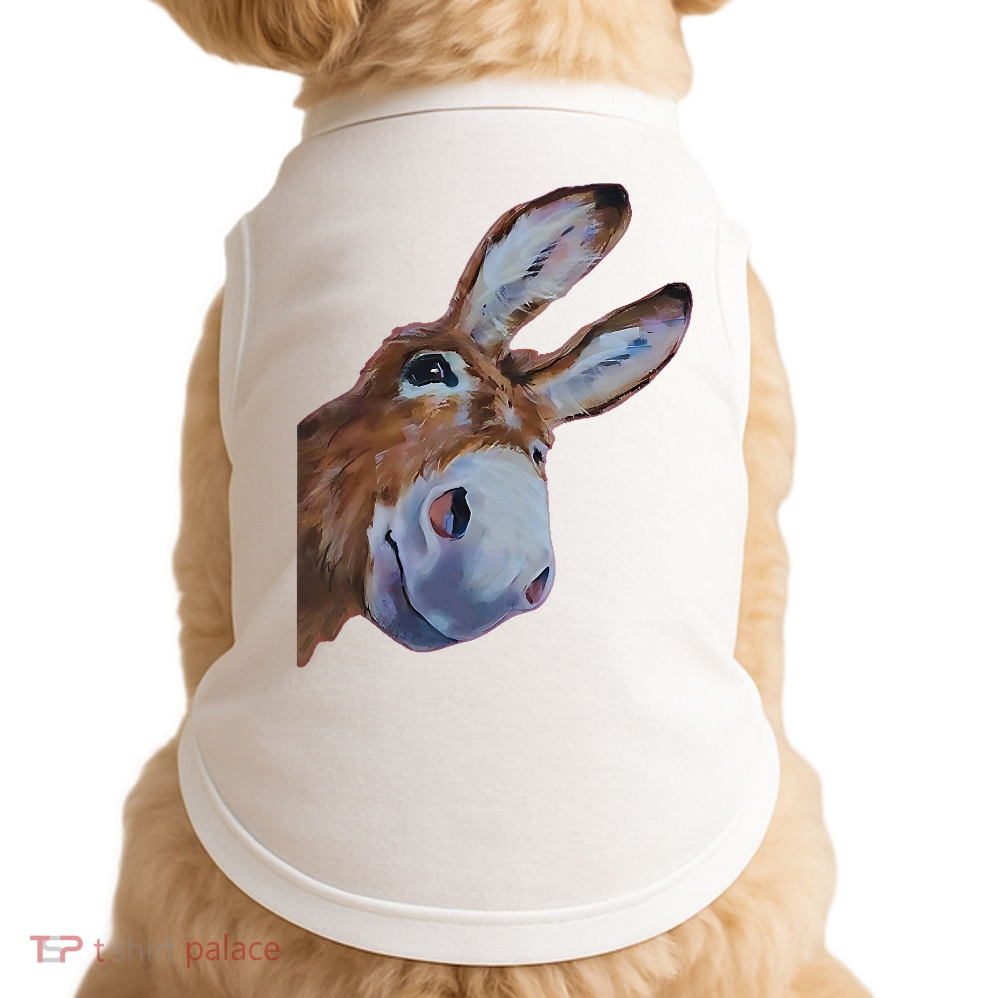 Peachbruh Funny Donkey Art Donkey Head Smile Eagerly Donkey Doggie Tank