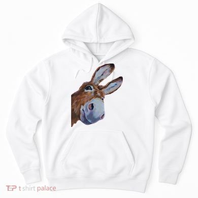 Peachbruh Funny Donkey Art Donkey Head Smile Eagerly Donkey Hoodie