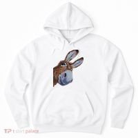 Peachbruh Funny Donkey Art Donkey Head Smile Eagerly Donkey Hoodie thumb 0