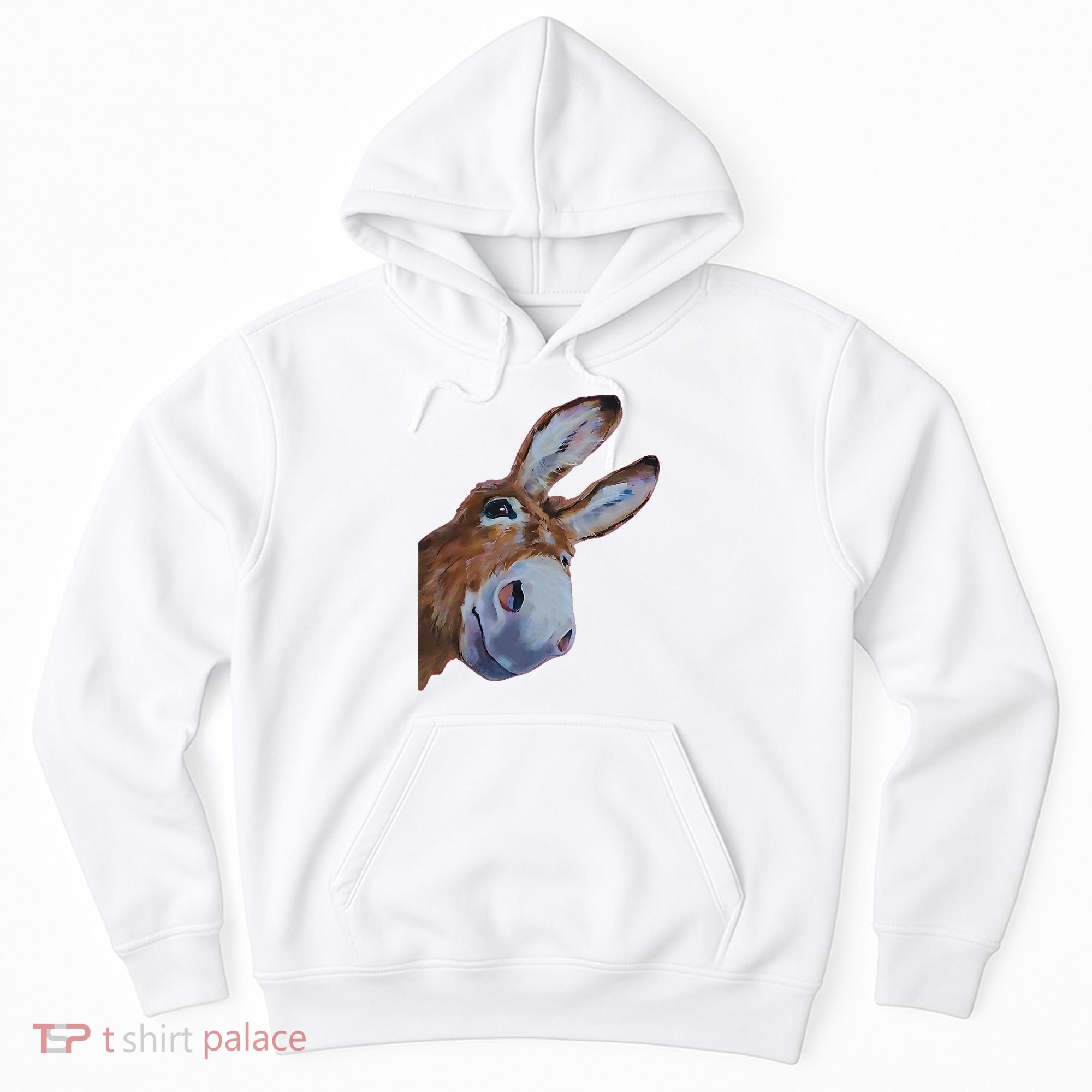 Peachbruh Funny Donkey Art Donkey Head Smile Eagerly Donkey Hoodie