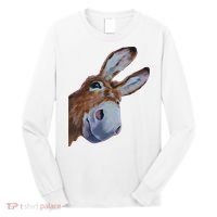 Peachbruh Funny Donkey Art Donkey Head Smile Eagerly Donkey Long Sleeve Shirt thumb 0