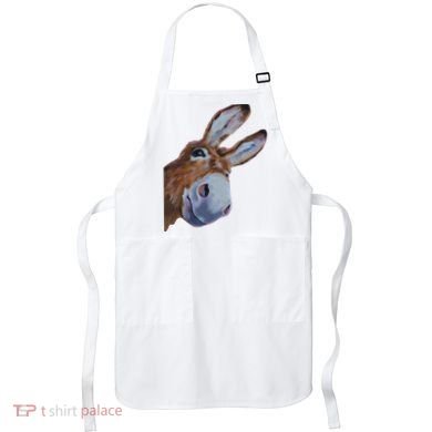 Peachbruh Funny Donkey Art Donkey Head Smile Eagerly Donkey Apron