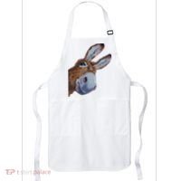 Peachbruh Funny Donkey Art Donkey Head Smile Eagerly Donkey Apron thumb 0