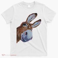 Peachbruh Funny Donkey Art Donkey Head Smile Eagerly Donkey T-Shirt thumb 0