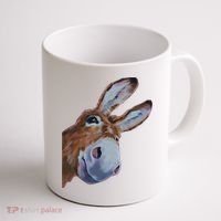 Peachbruh Funny Donkey Art Donkey Head Smile Eagerly Donkey Coffee Mug thumb 1