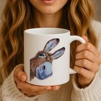 Peachbruh Funny Donkey Art Donkey Head Smile Eagerly Donkey Coffee Mug thumb 3