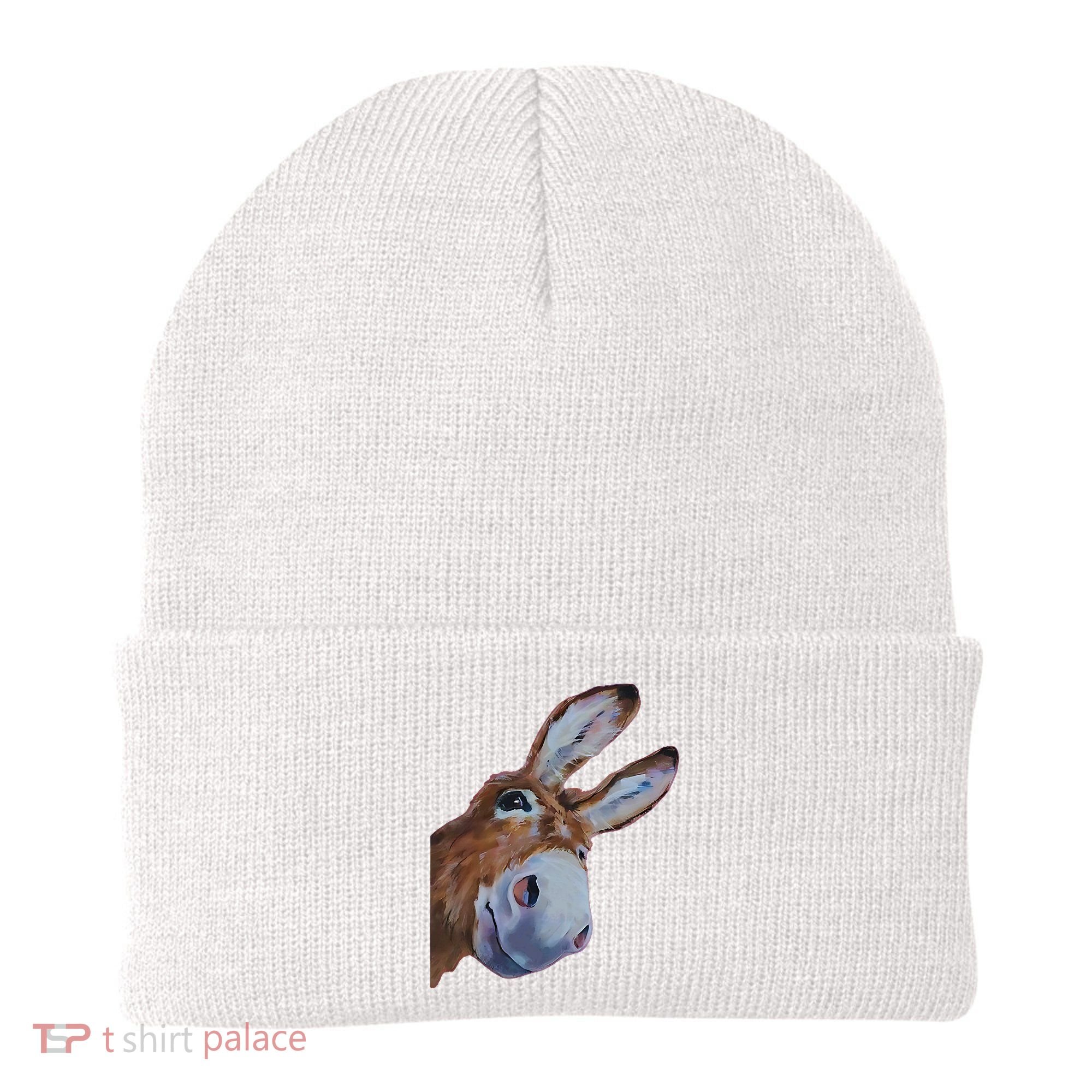 Peachbruh Funny Donkey Art Donkey Head Smile Eagerly Donkey Beanie
