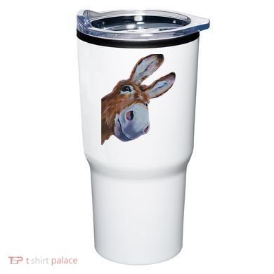 Peachbruh Funny Donkey Art Donkey Head Smile Eagerly Donkey Tumbler