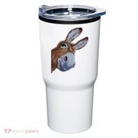 Peachbruh Funny Donkey Art Donkey Head Smile Eagerly Donkey Tumbler thumb 0