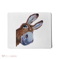 Peachbruh Funny Donkey Art Donkey Head Smile Eagerly Donkey Mousepad thumb 0