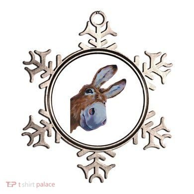 Peachbruh Funny Donkey Art Donkey Head Smile Eagerly Donkey Ornament
