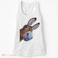 Peachbruh Funny Donkey Art Donkey Head Smile Eagerly Donkey Women's Tank Top thumb 0