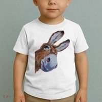 Peachbruh Funny Donkey Art Donkey Head Smile Eagerly Donkey Toddler T-Shirt thumb 2