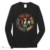 Perfect For Dude Tall Guy Beard Twins Purple Hoser Long Sleeve Shirt thumb 0