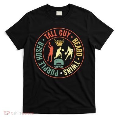 Perfect For Dude Tall Guy Beard Twins Purple Hoser T-Shirt