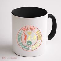 Perfect For Dude Tall Guy Beard Twins Purple Hoser Coffee Mug thumb 1