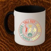 Perfect For Dude Tall Guy Beard Twins Purple Hoser Coffee Mug thumb 2