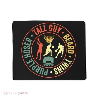 Perfect For Dude Tall Guy Beard Twins Purple Hoser Mousepad