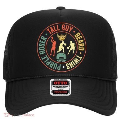 Perfect For Dude Tall Guy Beard Twins Purple Hoser Hat