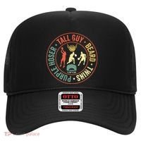 Perfect For Dude Tall Guy Beard Twins Purple Hoser Hat thumb 0