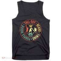 Perfect For Dude Tall Guy Beard Twins Purple Hoser Tank Top thumb 0