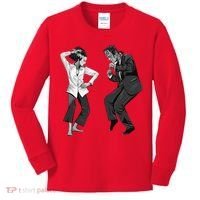 Pulp Frankenstein Dancing Monster Kids Long Sleeve Shirt thumb 0