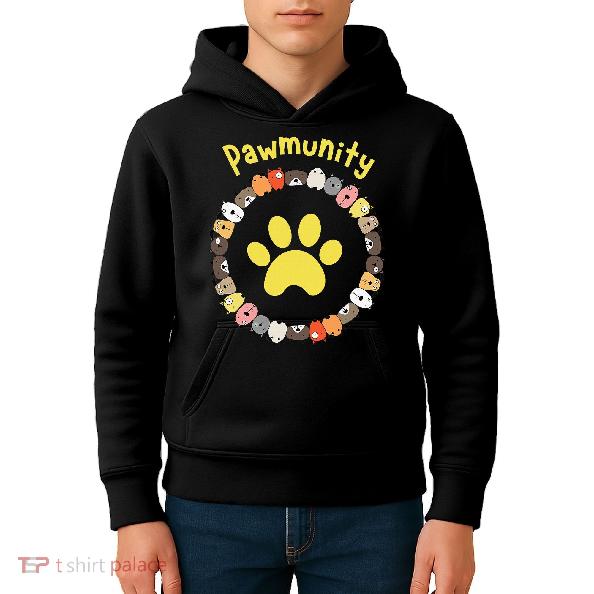 Pawmunity Funny Dog Lover's Kids Hoodie