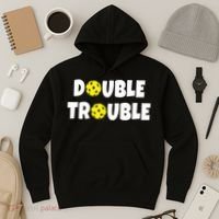 Pickleball Funny Double Trouble Team TShirt Hoodie thumb 3