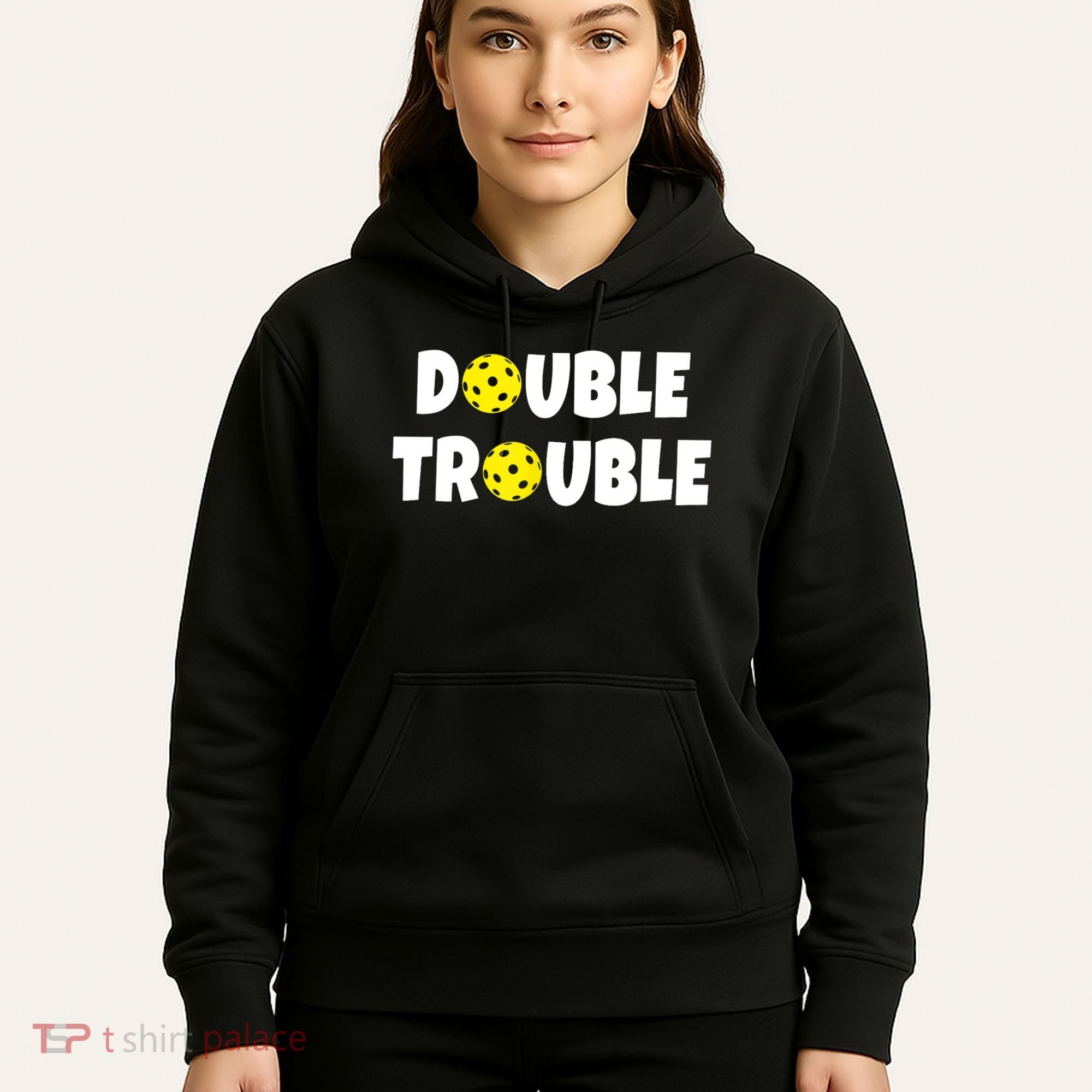 Pickleball Funny Double Trouble Team TShirt Hoodie