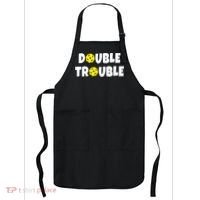 Pickleball Funny Double Trouble Team TShirt Apron thumb 0