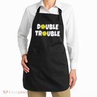 Pickleball Funny Double Trouble Team TShirt Apron thumb 2