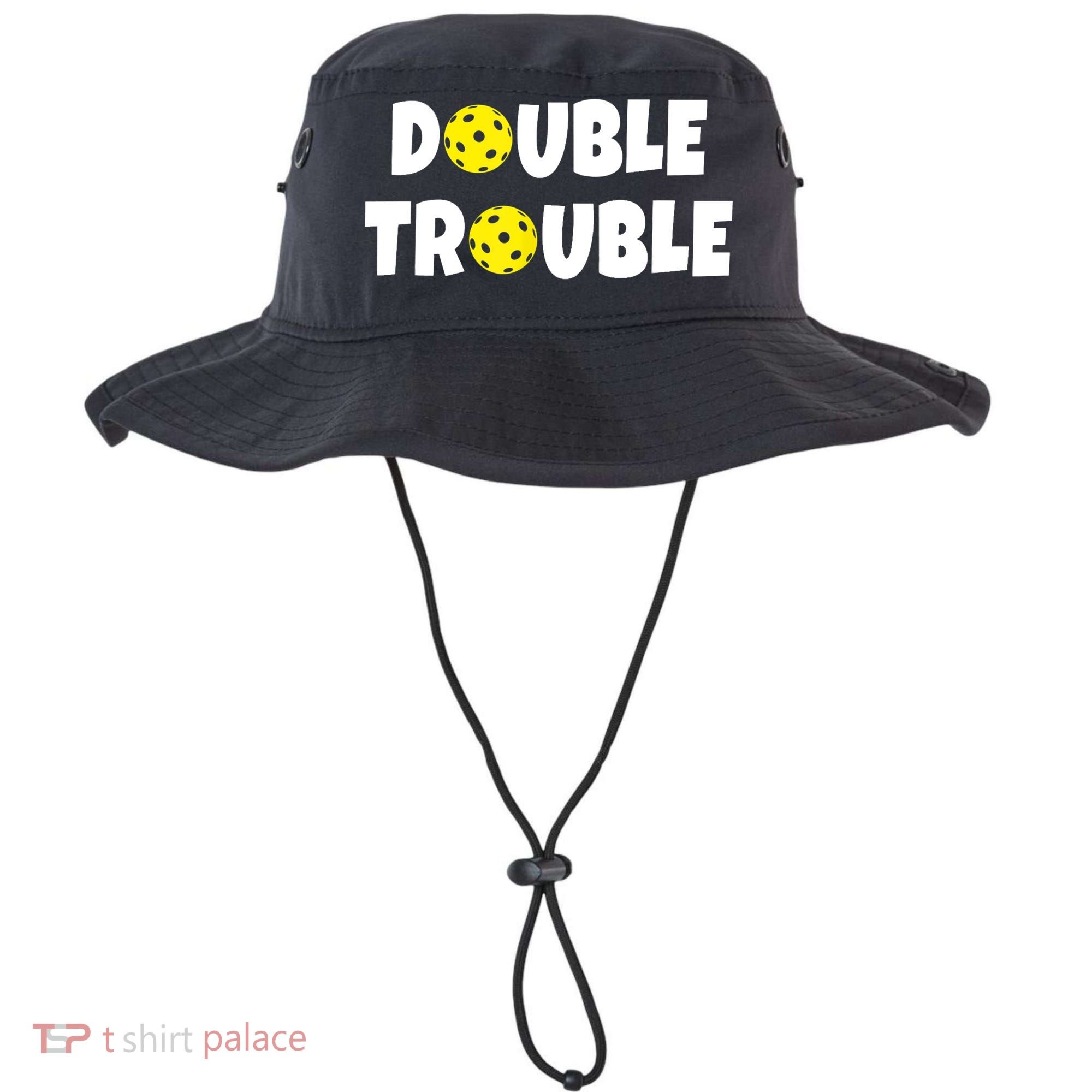 Pickleball Funny Double Trouble Team TShirt Bucket Hat