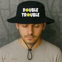 Pickleball Funny Double Trouble Team TShirt Bucket Hat thumb 2