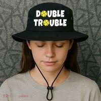 Pickleball Funny Double Trouble Team TShirt Bucket Hat thumb 3