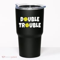 Pickleball Funny Double Trouble Team TShirt Tumbler thumb 0