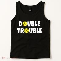 Pickleball Funny Double Trouble Team TShirt Tank Top thumb 2