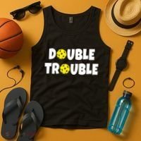 Pickleball Funny Double Trouble Team TShirt Tank Top thumb 4