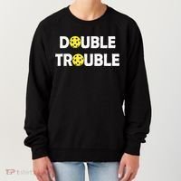 Pickleball Funny Double Trouble Team Women's Sweatshirt thumb 0