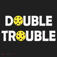 Pickleball Funny Double Trouble Team Women's Sweatshirt thumb 2