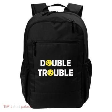 Pickleball Funny Double Trouble Team Backpack