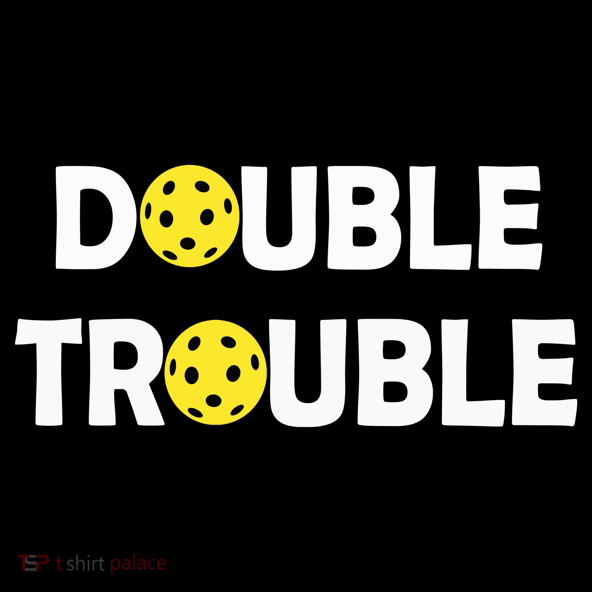 Pickleball Funny Double Trouble Team Coaster