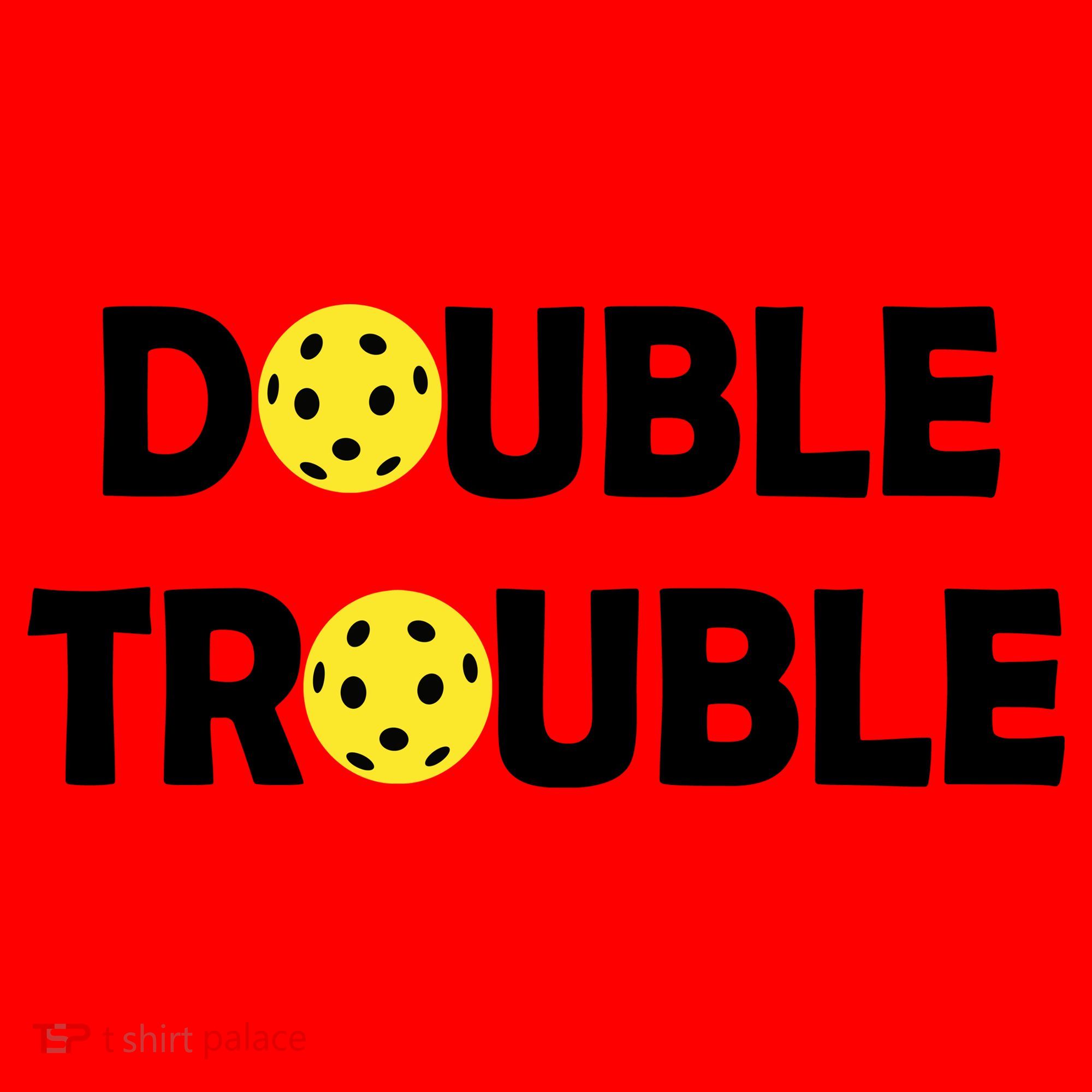 Pickleball Funny Double Trouble Team Santa Hat